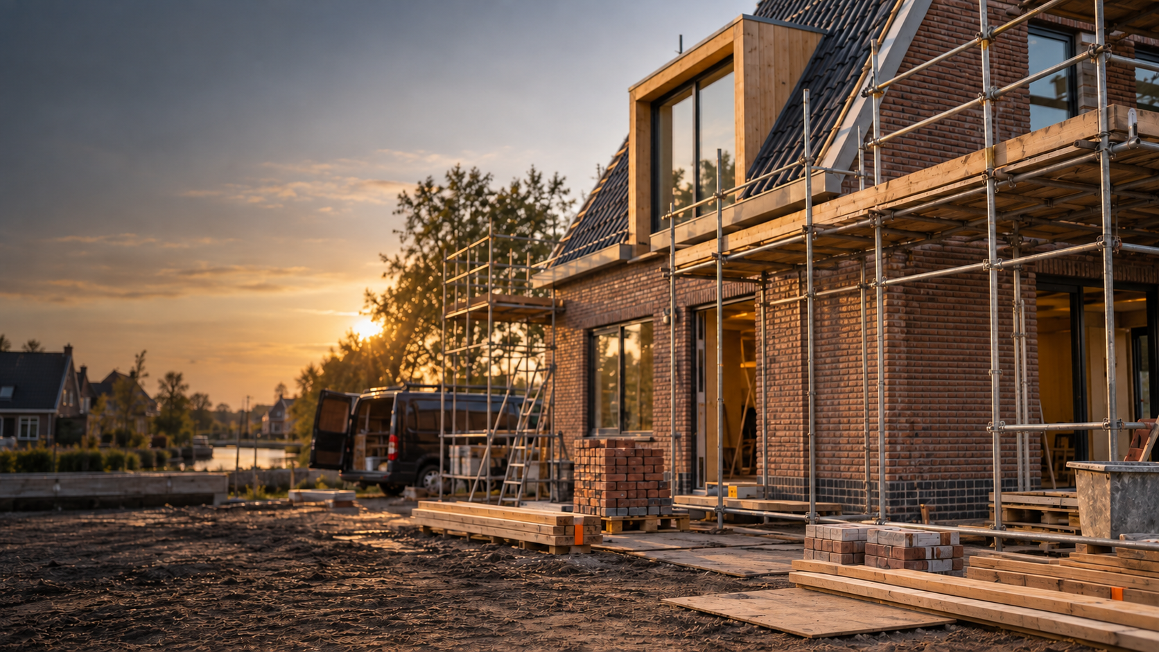 Woning in aanbouw